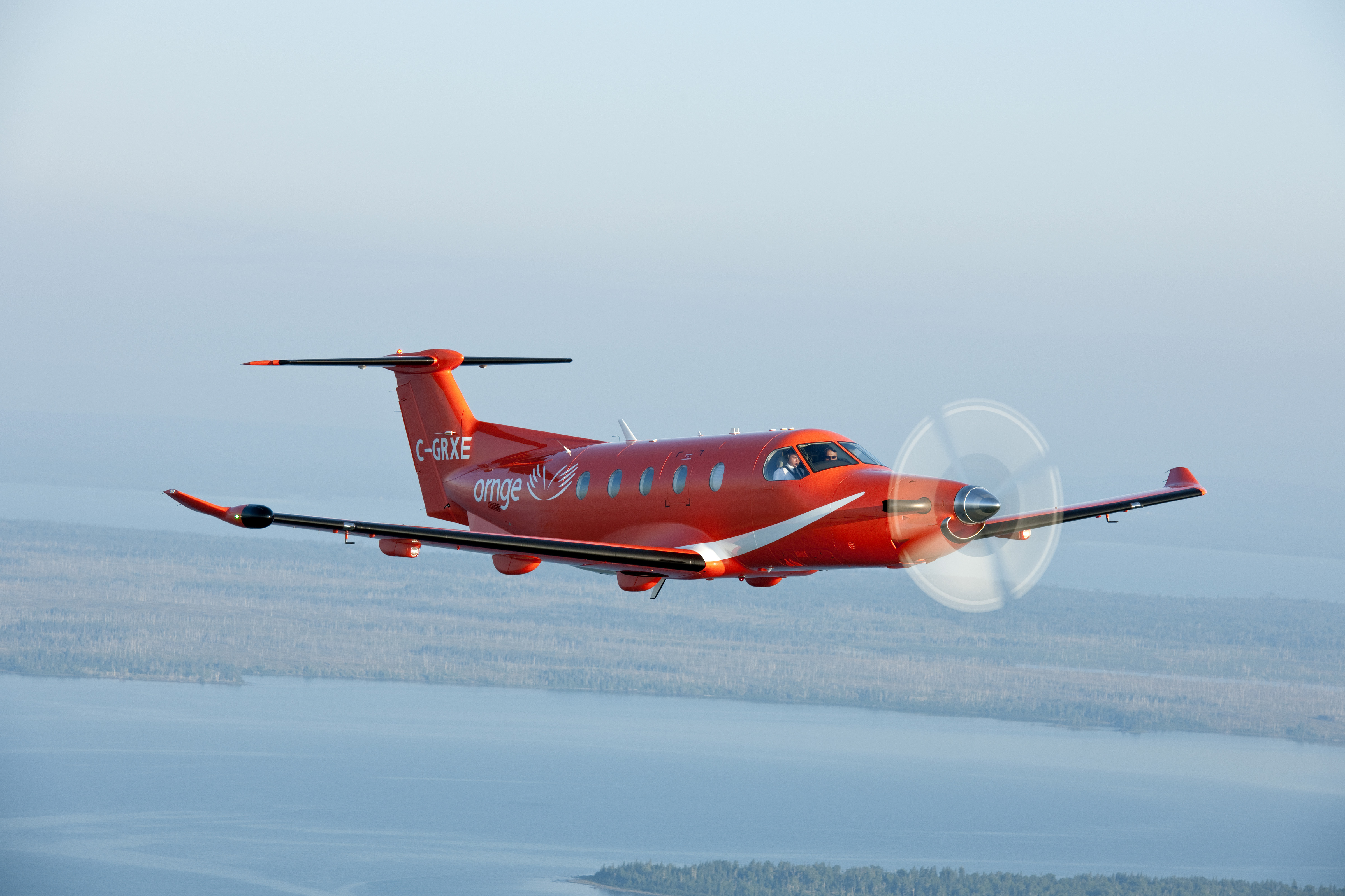 Ornge air ambulance in flight