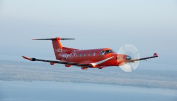 Ornge air ambulance in flight