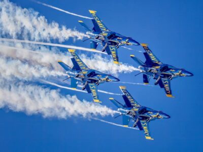 The U.S. Navy Blue Angels over their home base in Pensacola, Fla. Photo by Instagram user @whitpics45