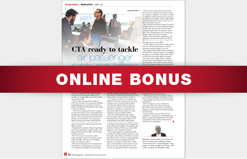 ONLINE BONUS: CTA TO TACKLE AIR PASSENGER RIGHTS REGULATIONS