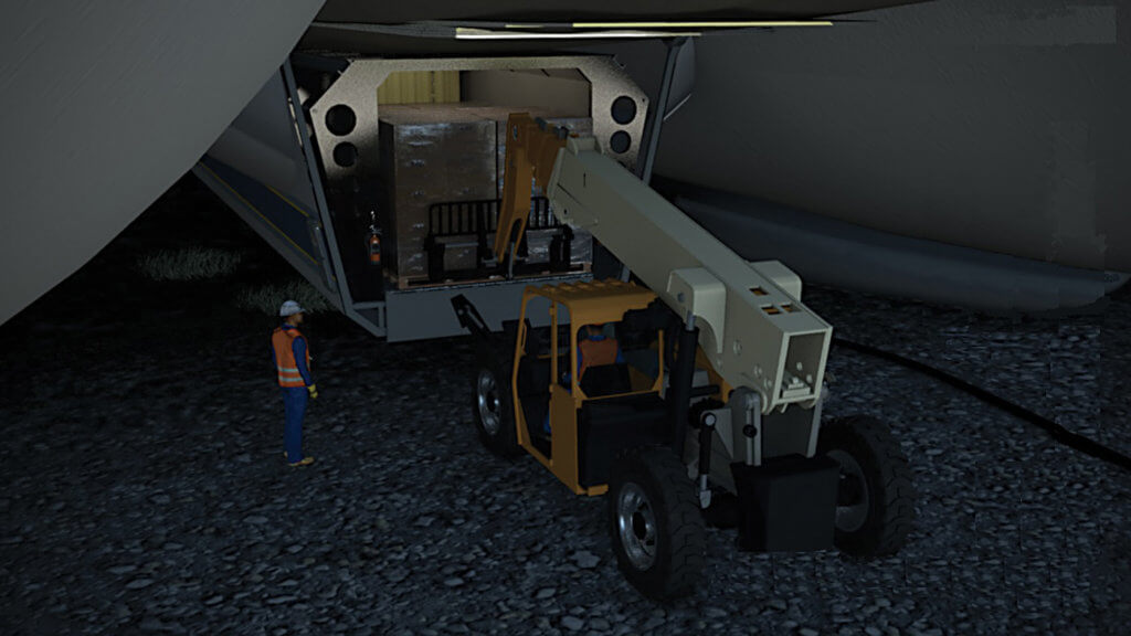 The LHM-1 can carry up to 21,000 kilograms of payload in its cargo bay.