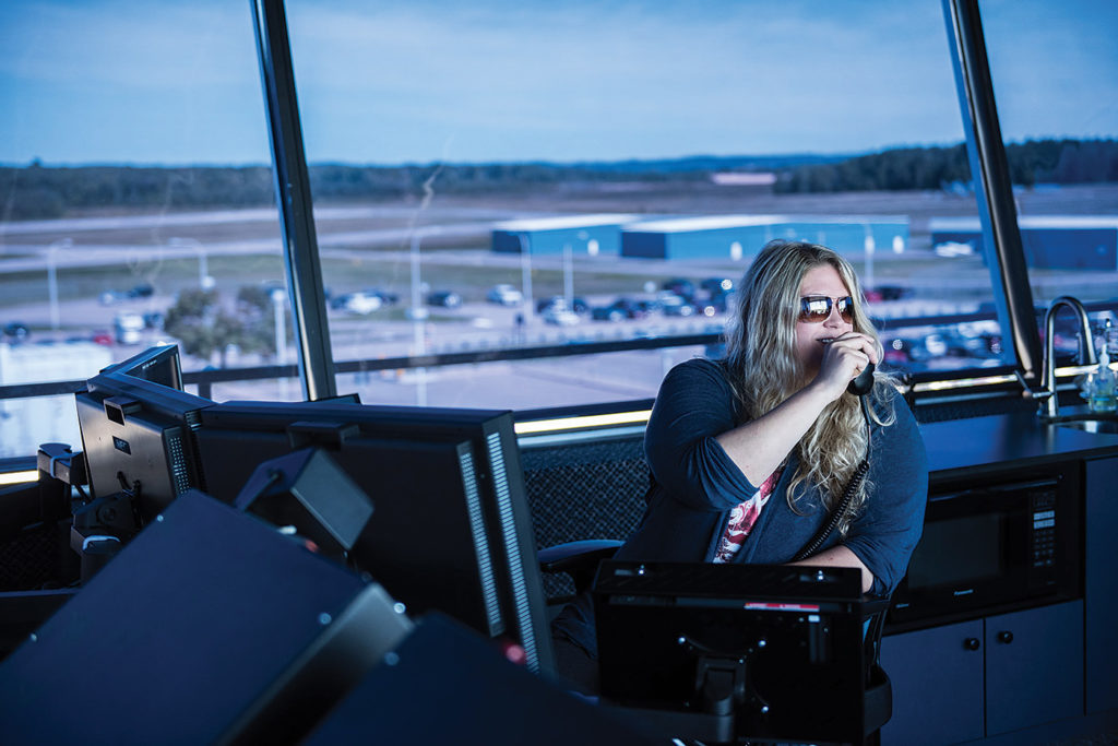 Nav Canada operates 41 air traffic control towers. Controller Tiina Lane is based at the Sault Ste Marie, Ont. facility.