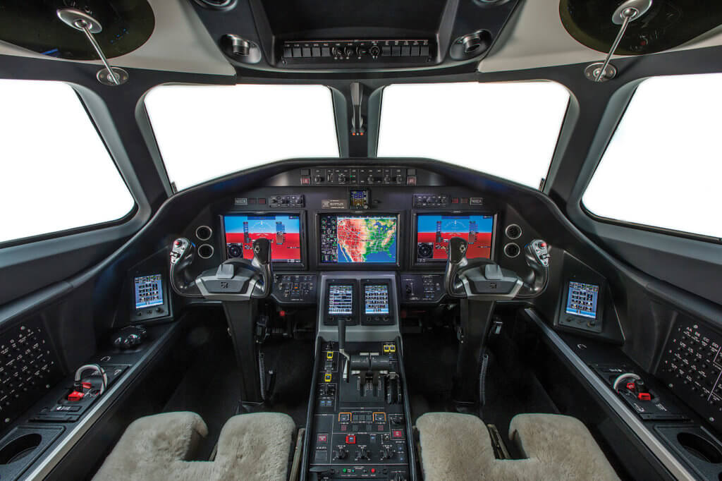 The cockpit features the innovative and capable Garmin G5000 avionics suite. Paul Bowen Photo